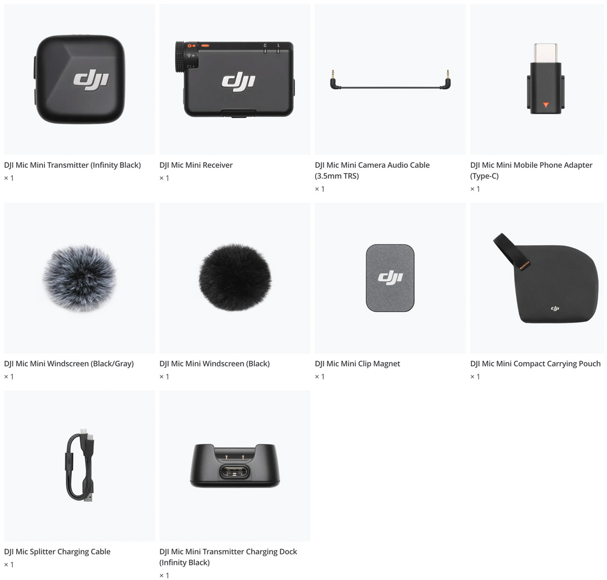 DJI Mic Mini (1 TX + 1 RX) in de verpakking