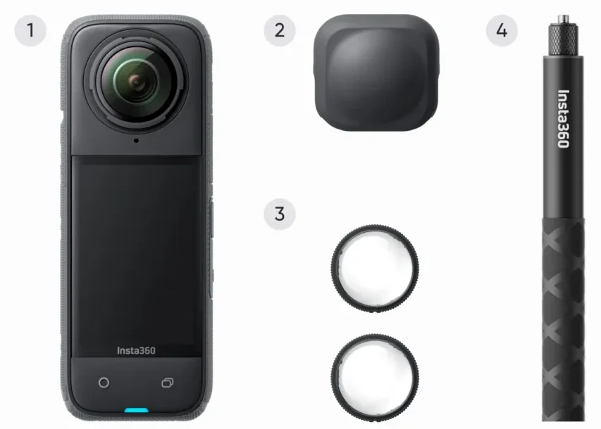 Inst360 X4 Get-Set Bundle in de verpakking