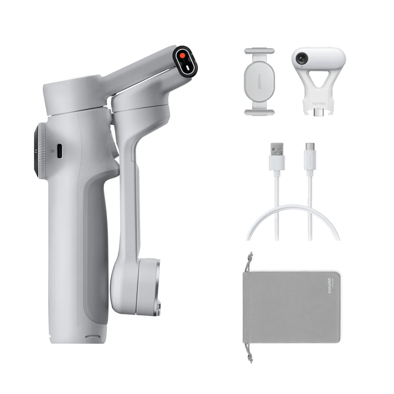 Insta360 Flow 2 Grey AI Tracker Bundle