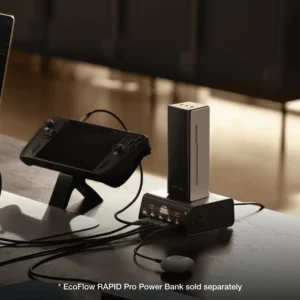 EcoFlow RAPID Pro Desktop Charger 320W laadt powerbank op