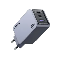 Ugreen Nexode Pro 100W Travel Charger inclusief gratis USB-C kabel 100 watt